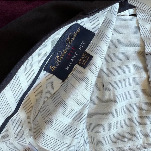 🖇️ Brooks Brothers Reda Flexo Milano Fit Navy Heathered Dress Pant - Picture 5 of 6